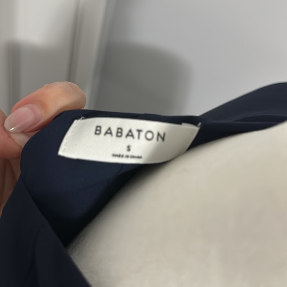 ARITZIA WALLACE NAVY WRAP DRESS - Picture 3 of 3